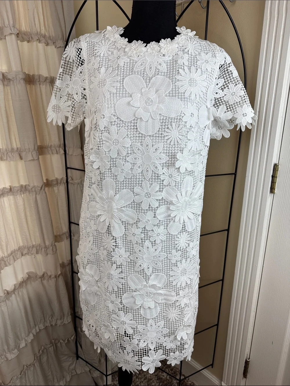Kate Spade New York White Floral Lace Shirtdress Size 4 NWT
